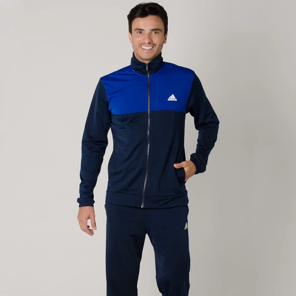 AGASALHO ADIDAS BACK 2 BASICS 3 STRIPES MASCULINO - Marinho/azul
