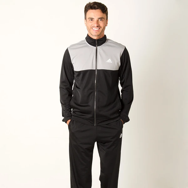 AGASALHO ADIDAS BACK 2 BASICS MASCULINO - Preto/cinza