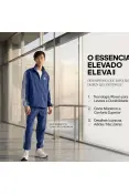 AGASALHO ADIDAS BASIC 3S MASCULINA - Azul/branco AGASALHO ADIDAS BASIC 3S MASCULINA - Azul/branco
