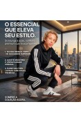 AGASALHO ADIDAS BASIC 3S TRICOT TRACK MASCULINO - Preto/branco