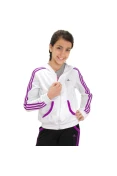 AGASALHO ADIDAS COM CAPUZ PES INFANTIL - Branco/preto AGASALHO ADIDAS COM CAPUZ PES INFANTIL - Branco/preto