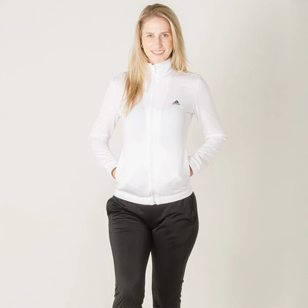 AGASALHO ADIDAS ESS EP FEMININO - Branco/preto