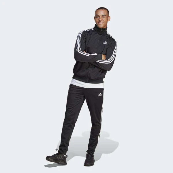 AGASALHO ADIDAS ESSENTIAL 3 STRIPES MASCULINO - Preto/branco
