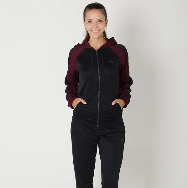 AGASALHO ADIDAS RE FOCUS FEMININO - Preto/bordo