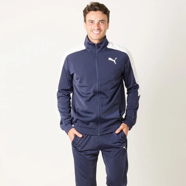 AGASALHO PUMA CLASSIC TRICOT SUIT CL MASCULINO - Marinho/branco
