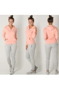 AGASALHO PUMA CLEAN SWEAT SUIT CL FEMININO - Salmao/cinza AGASALHO PUMA CLEAN SWEAT SUIT CL FEMININO - Salmao/cinza