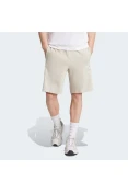 BERMUDA ADIDAS 3 STRIPES SINGLE JERSEY MASCULINO - Bege/branco BERMUDA ADIDAS 3 STRIPES SINGLE JERSEY MASCULINO - Bege/branco