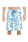 BERMUDA ADIDAS ALLOVER MASCULINA - Branco/azul BERMUDA ADIDAS ALLOVER MASCULINA - Branco/azul