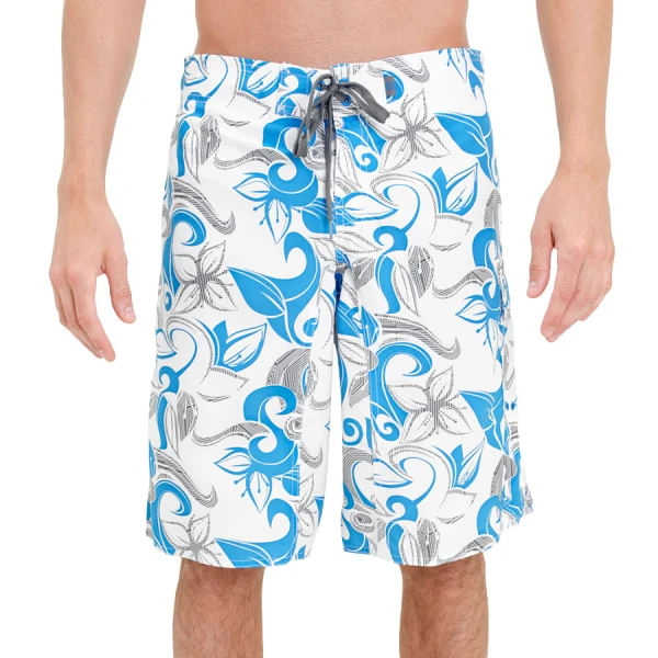 BERMUDA ADIDAS ALLOVER MASCULINA - Branco/azul