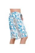 BERMUDA ADIDAS ALLOVER MASCULINA - Branco/azul BERMUDA ADIDAS ALLOVER MASCULINA - Branco/azul