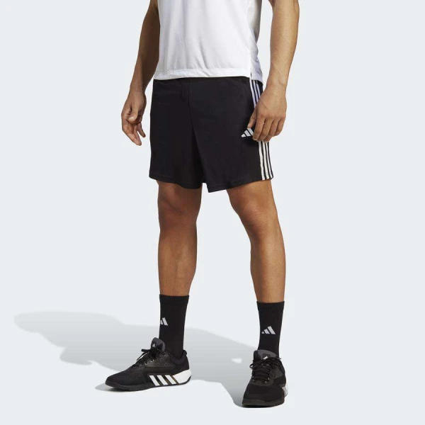 BERMUDA ADIDAS ESSENTIALS 3 LISTRAS MASCULINA - Preto/branco