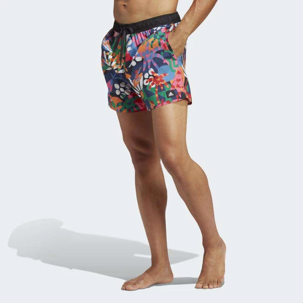 BERMUDA ADIDAS NATAÇÃO FARM MASCULINA - Marinho/laranja