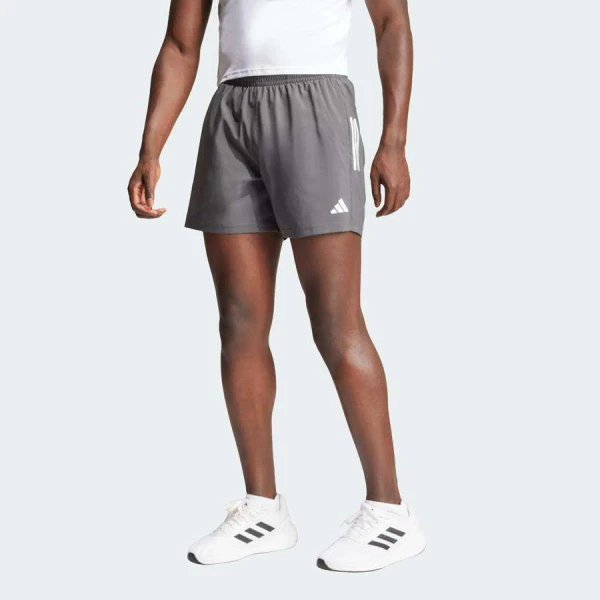 BERMUDA ADIDAS OWN THE RUN BASE MASCULINA - Chumbo/branco