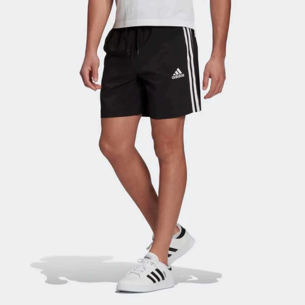BERMUDA AEROREADY ESSENTIALS CHELSEA 3-STRIPES ADIDAS MARCULINA - Preto/branco