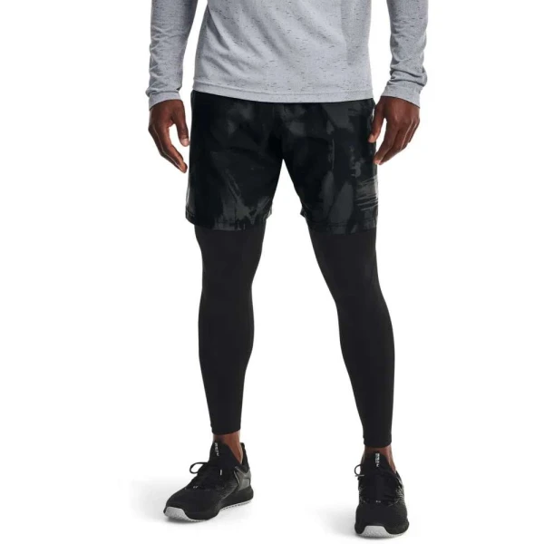 BERMUDA DE TREINO UNDER ARMOUR WOVEN ADAPT MASCULINA - Preto/grafite