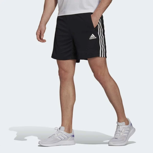 BERMUDA PRIMEBLUE DESIGNED TO MOVE SPORT 3-STRIPES ADIDAS MASCULINA - Preto/branco