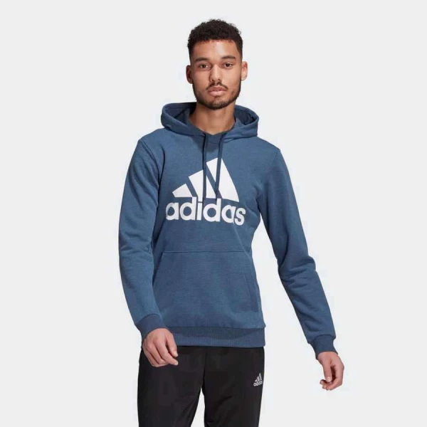 BLUAO ADIDAS MOLETON ESSENTIALS BIG LOGO MASCULINO - Azul/branco
