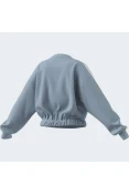 BLUSA ADIDAS MOLETOM CROPPED 3 STRIPES FEMININA - Azul celeste/branco BLUSA ADIDAS MOLETOM CROPPED 3 STRIPES FEMININA - Azul celeste/branco