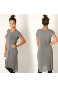 BLUSA ALONGADA COLCCI FEMININA - Cinza BLUSA ALONGADA COLCCI FEMININA - Cinza