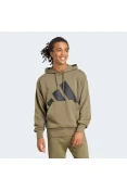 BLUSAO ADIDAS BIG LOGO ESSENTIALS C/CAPUZ MASCULINO - Verde/preto