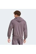 BLUSAO ADIDAS C/CAPUZ 3 STRIPES MASCULINO - Grafite/preto BLUSAO ADIDAS C/CAPUZ 3 STRIPES MASCULINO - Grafite/preto