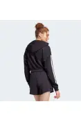 BLUSÃO ADIDAS CROPPED COM CAPUZ 3S FEMININO - Preto BLUSÃO ADIDAS CROPPED COM CAPUZ 3S FEMININO - Preto