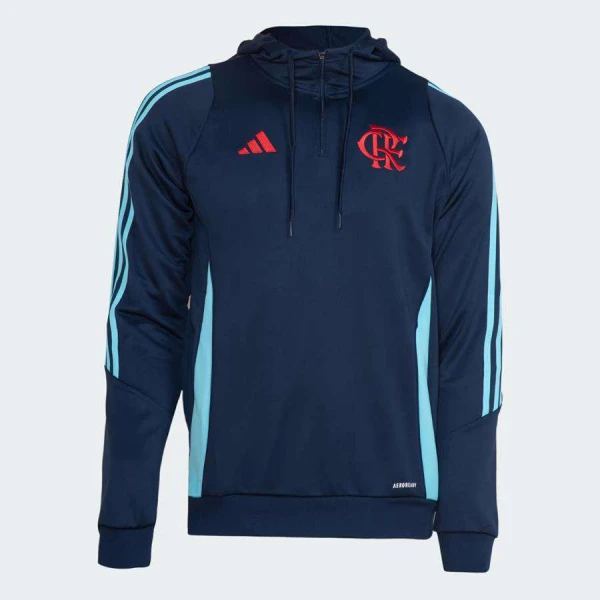 BLUSAO ADIDAS FLAMENGO TR C/CAPUZ MASCULINO - Marinho/azul celeste