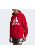 BLUSÃO ADIDAS MOLETOM LOGO C/CAPUZ MASCULINO - Vermelho/branco BLUSÃO ADIDAS MOLETOM LOGO C/CAPUZ MASCULINO - Vermelho/branco