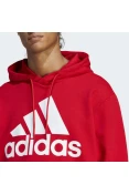 BLUSÃO ADIDAS MOLETOM LOGO C/CAPUZ MASCULINO - Vermelho/branco BLUSÃO ADIDAS MOLETOM LOGO C/CAPUZ MASCULINO - Vermelho/branco