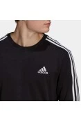 BLUSAO ADIDAS MOLETON ESSENTIASK 3-STRIPES MASCULINO - Preto/branco BLUSAO ADIDAS MOLETON ESSENTIASK 3-STRIPES MASCULINO - Preto/branco