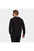 BLUSAO ADIDAS MOLETON ESSENTIASK 3-STRIPES MASCULINO - Preto/branco BLUSAO ADIDAS MOLETON ESSENTIASK 3-STRIPES MASCULINO - Preto/branco