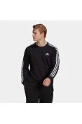 BLUSAO ADIDAS MOLETON ESSENTIASK 3-STRIPES MASCULINO - Preto/branco BLUSAO ADIDAS MOLETON ESSENTIASK 3-STRIPES MASCULINO - Preto/branco