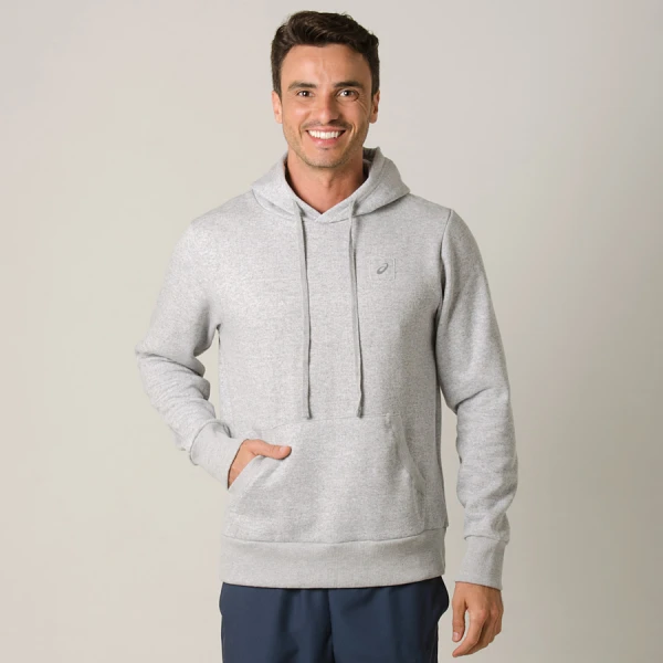 BLUSÃO ASICS TRAINING SWEAT HOODY MASCULINO - Cinza