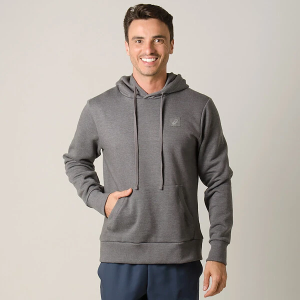BLUSÃO ASICS TRAINING SWEAT HOODY MASCULINO - Grafite