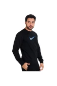 BLUSÃO CLUB FLEECE SWOOSH PLUS CREW 727743 - Preto/azul