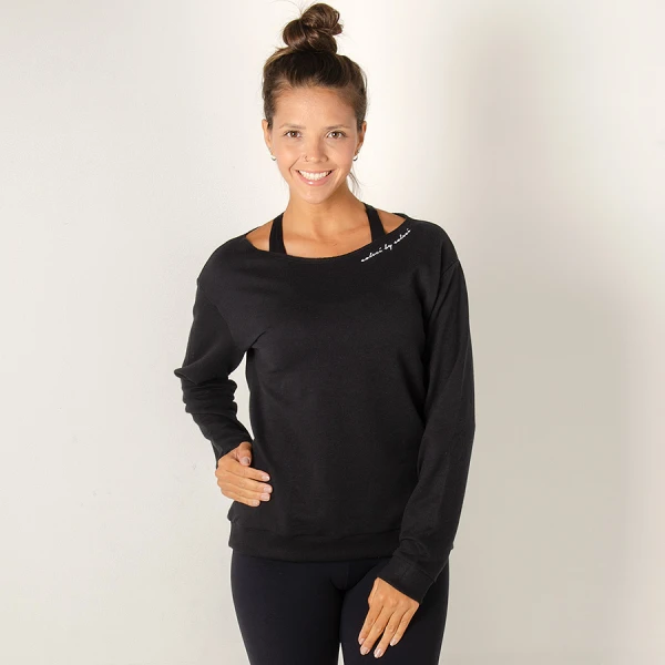 BLUSÃO COLCCI MOLETOM FEMININO - Preto