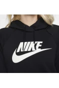 BLUSÃO FLEECE NIKE ESSENTIAL HOODIE FEMININO - Preto BLUSÃO FLEECE NIKE ESSENTIAL HOODIE FEMININO - Preto