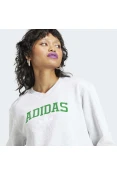 BLUSÃO MOLETINHO ADIDAS ESTAMPADO COLLEGE FEMININO - Cinza BLUSÃO MOLETINHO ADIDAS ESTAMPADO COLLEGE FEMININO - Cinza