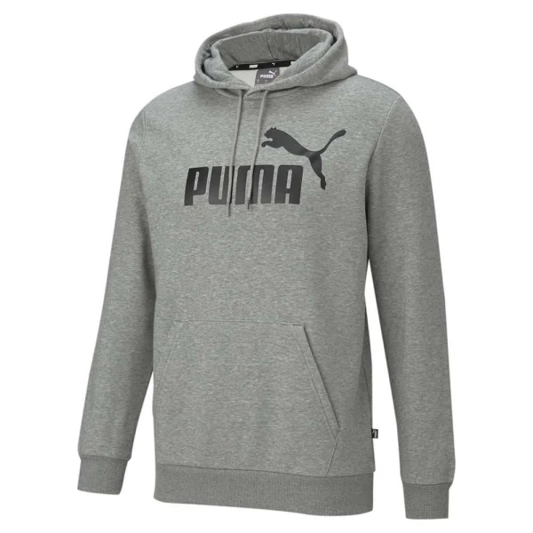 BLUSÃO MOLETOM PUMA COM CAPUZ ESSENTIALS BIG LOGO MASCULINO - Cinza