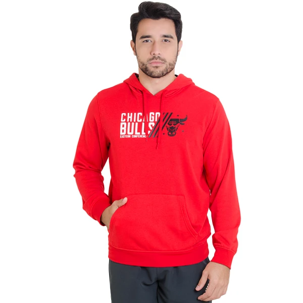 BLUSÃO NBA CHICAGO BULLS MASCULINO COM CAPUZ - Vermelho/branco