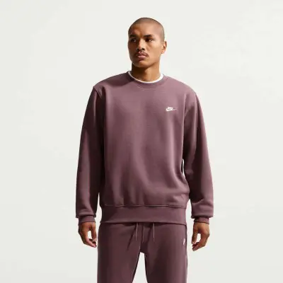 BLUSÃO NIKE CLUB BB CREW MASCULINO - Marrom
