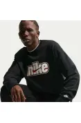 BLUSÃO NIKE CLUB CREW FUTEBOL MASCULINO - Preto/branco