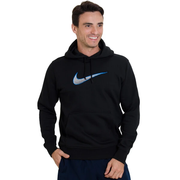BLUSÃO NIKE CLUB FLEECE SWOOSH PLUS CREW 727755 - Preto