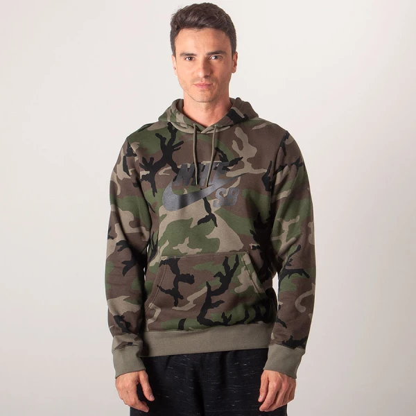 BLUSÃO NIKE SB CAMO SKATE ICON MASCULINO - Verde/marrom