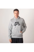 BLUSÃO NIKE SB ICON HOODIE PO MASCULINO - Cinza