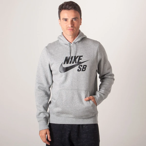 BLUSÃO NIKE SB ICON HOODIE PO MASCULINO - Cinza