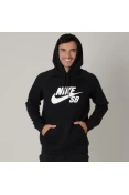 BLUSÃO NIKE SB ICON PULLOVER HOODIE MASCULINO - Preto/branco