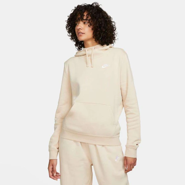 BLUSÃO NIKE SPORTSWEAR CLUB FLEECE FEMININO - Bege