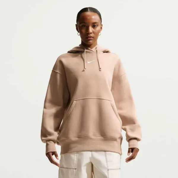 BLUSÃO NIKE SPORTSWEAR PHOENIX FLEECE FEMININO - Bege