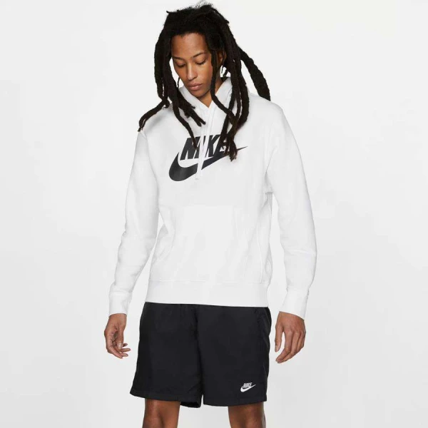 BLUSÃO NIKE SPOTSWEAR CLUB FLEECE MASCULINO - Branco/preto